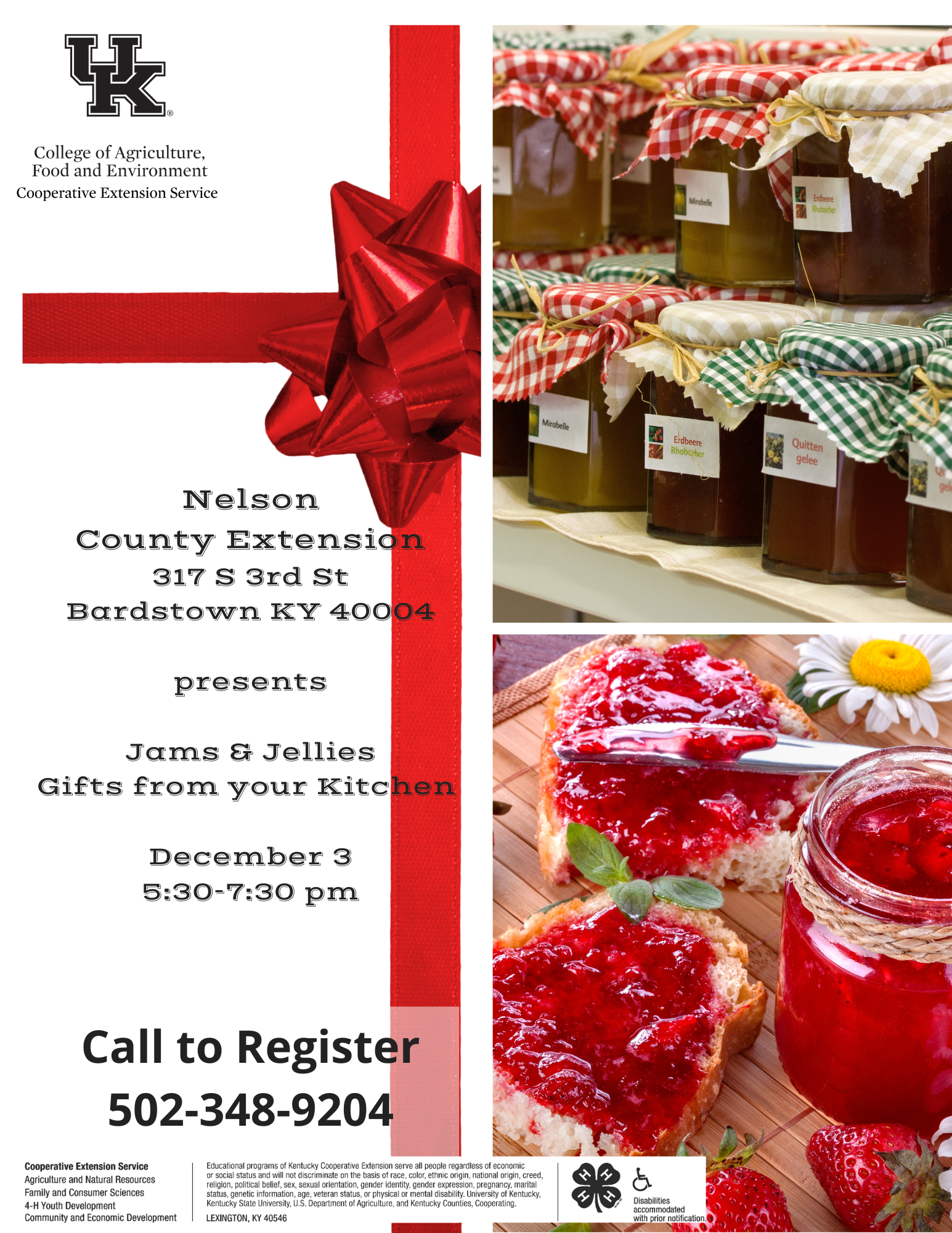 Jams & Jellies Flyer